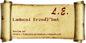 Ladocsi Erzsébet névjegykártya