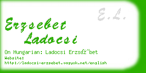 erzsebet ladocsi business card